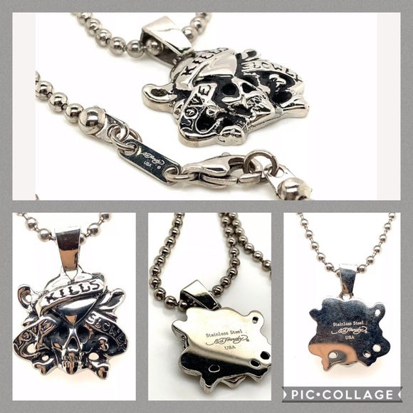 Authentic Ed Hardy UNISEX Love Kills Slowly SS - Picture 2 of 7